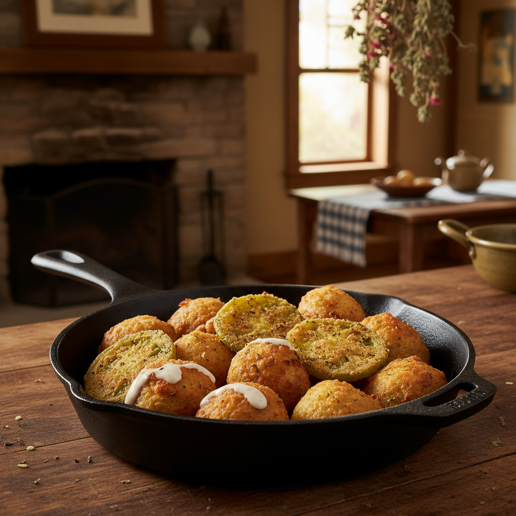 Hushpuppies and Fried Green Tomatoes